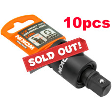 10 Pack Universal 1/2 Drive Joint Impact Socket Swivel Ratchet Adapter
